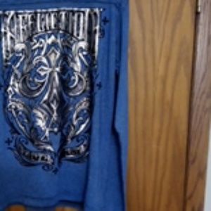 Large Affliction blue long sleeve